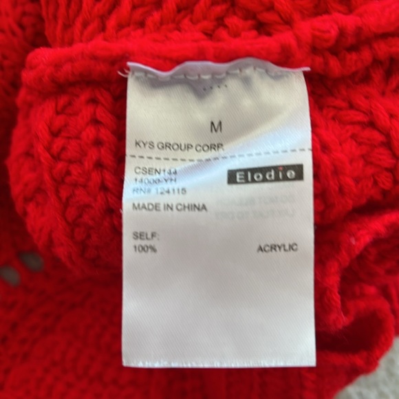 Ladies Very Red Sweater - Picture 6 of 6